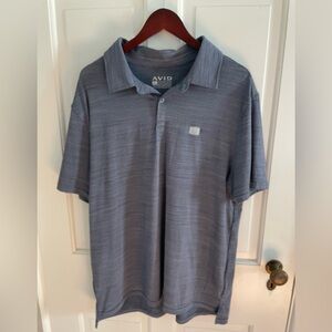 Avid Men's XL Blue Gray Polo Shirt